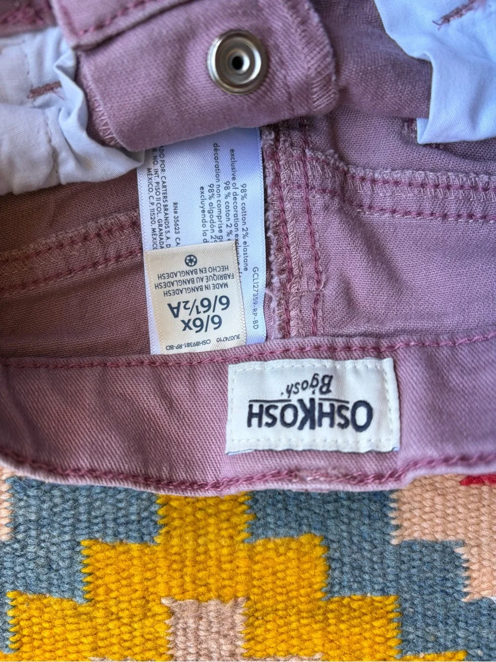 OshKosh B'gosh Pastel Purple Button-Fly Skinny Jeans